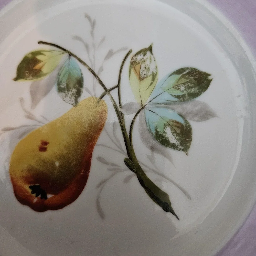 Antique Hand Painted Limoges Porcelain Fruit Motifs Dessert Plates‎